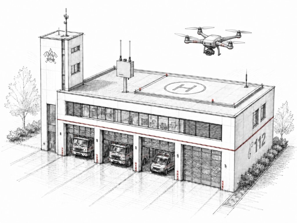 Sicherheitsbox für Drohnen-Ports drohnen-port